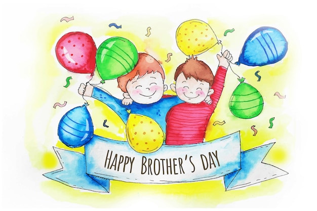 Happy brothers day greeting card