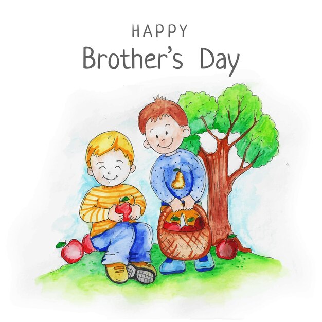 Поздравительная открытка с днем братьев
