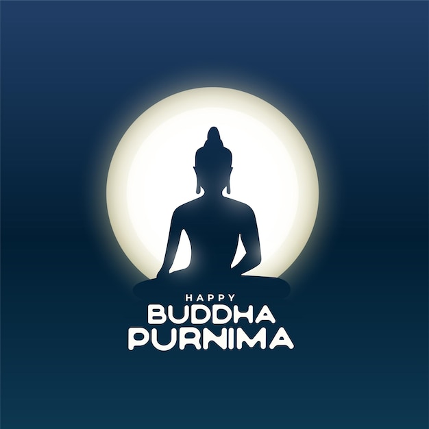 Free vector happy buddha purnima event background in indian style