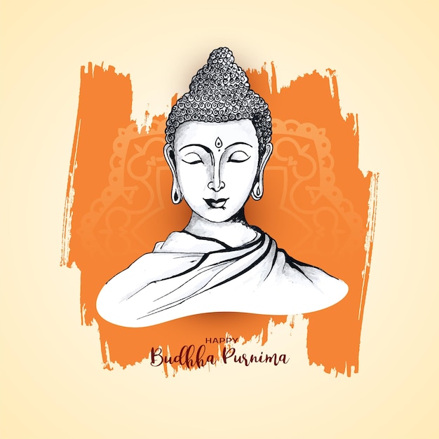 Happy buddha purnima festival celebration background