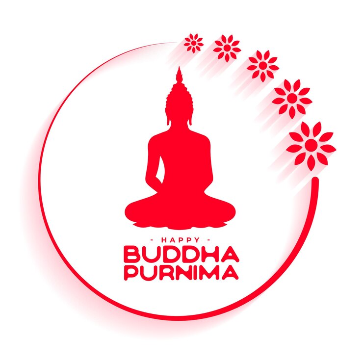 Free Vector happy buddha purnima festive background for spiritual faith