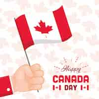 Free vector happy canada day concept