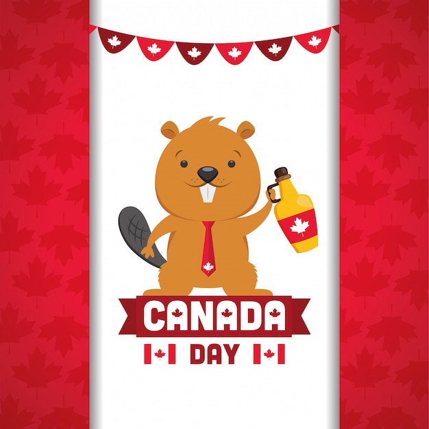 Happy canada day concept