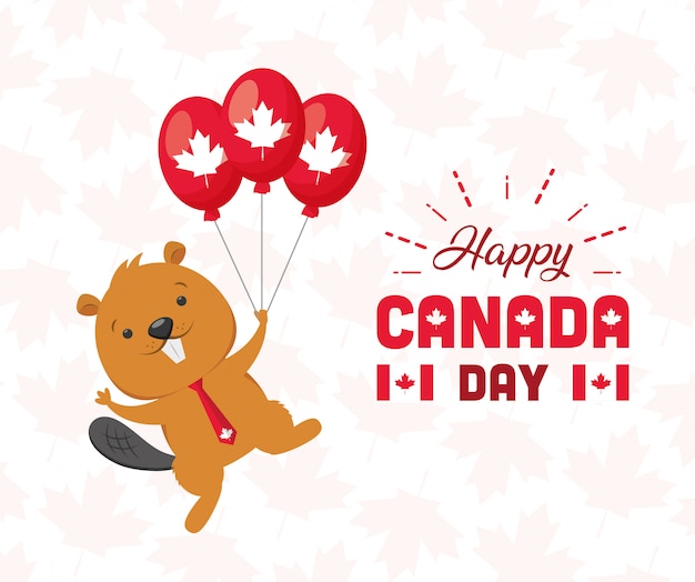 Happy canada day concept