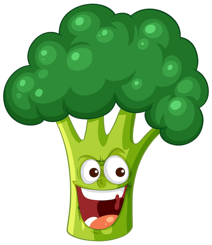 Free Vector happy cartoon broccoli character