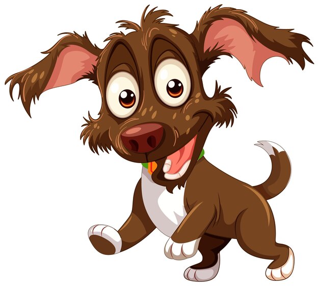 Free vector happy cartoon puppy illustration