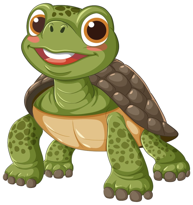 Free Vector happy cartoon turtle illustration