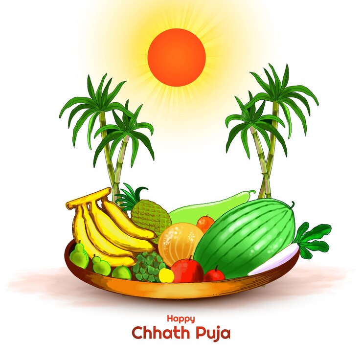 मुफ़्त वेक्टर भारत के सूर्य महोत्सव के लिए छठ पूजा की शुभकामनाएँ हॉलिडे बैकग्राउंड