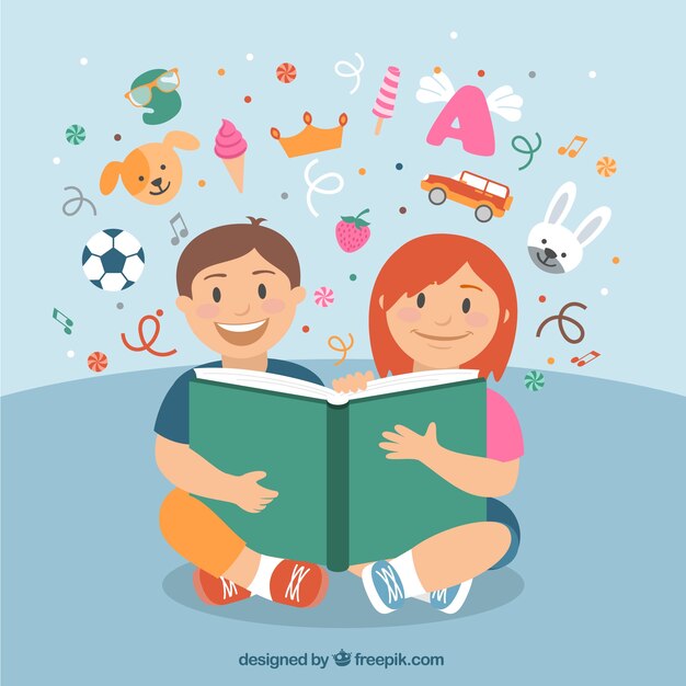 Счастливые дети, чтение книги