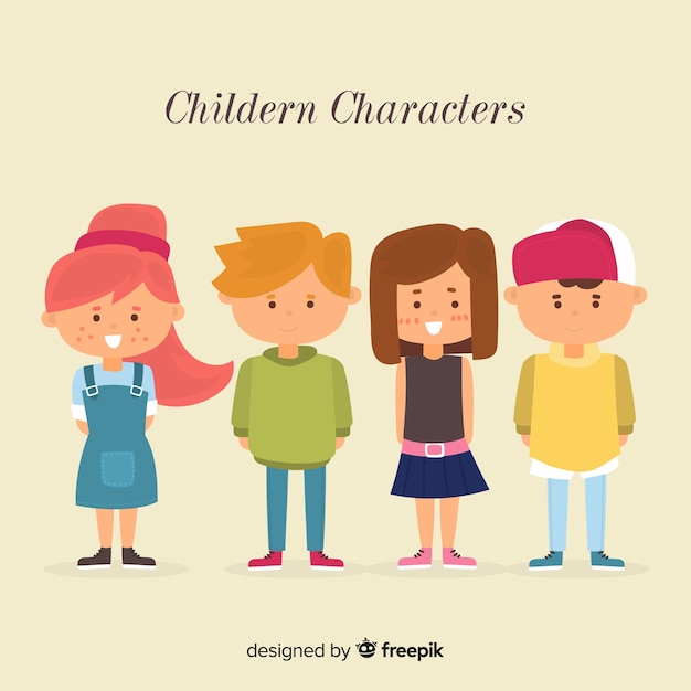 Коллекция персонажей с днем детского дня