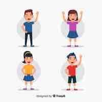 Free vector happy children's day character collection