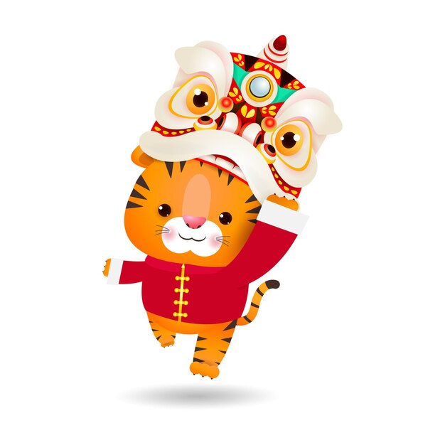 Happy chinese new year 2022 the year of the tiger