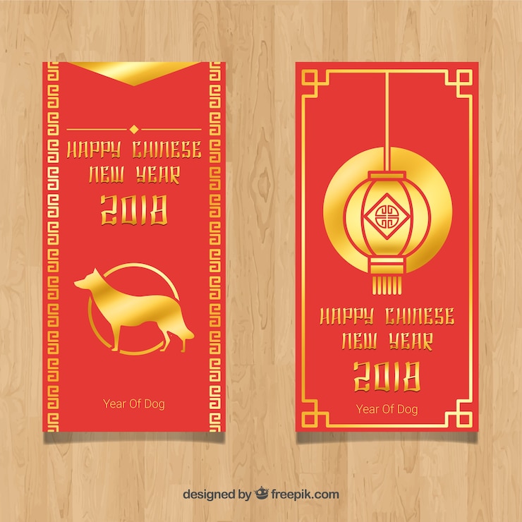 Free Vector happy chinese new year banners