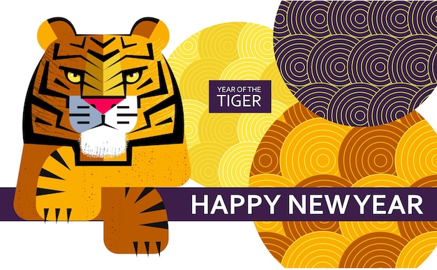 Happy chinese new year the year of the tiger the tiger is the symbol of the year