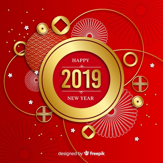 Free vector happy chinese new year