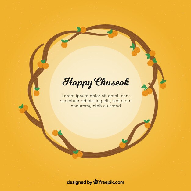 Free vector happy chuseok background