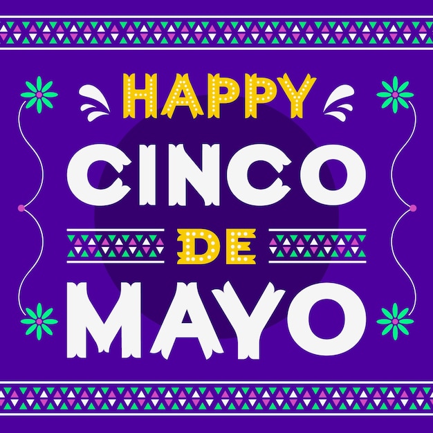 Free vector happy cinco de mayo