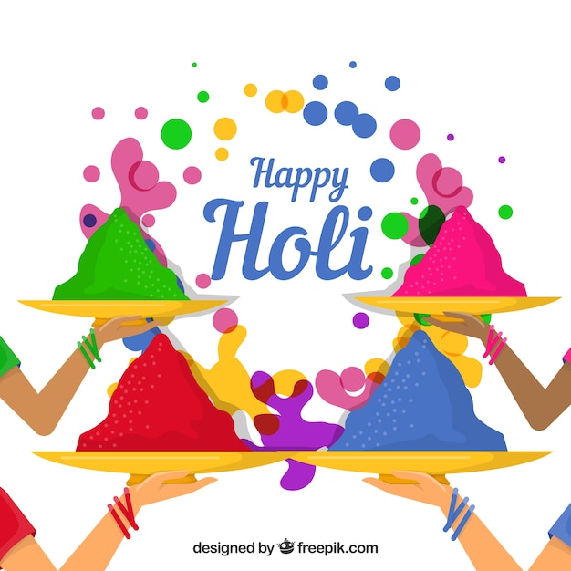 Happy colorful holi background