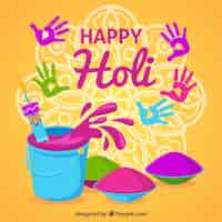 Free vector happy colorful holi background