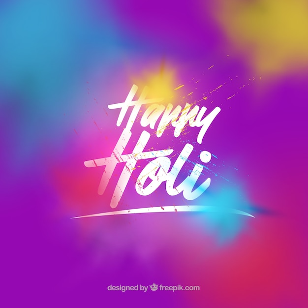 Happy colorful holi background 