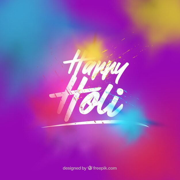 Happy colorful holi background 