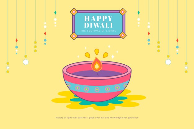 Happy  deepavali, the festival of lights background