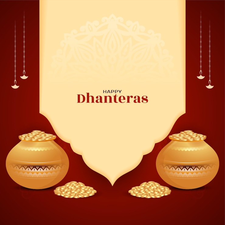 मुफ़्त वेक्टर happy dhanteras indian festival decorative cultural background design