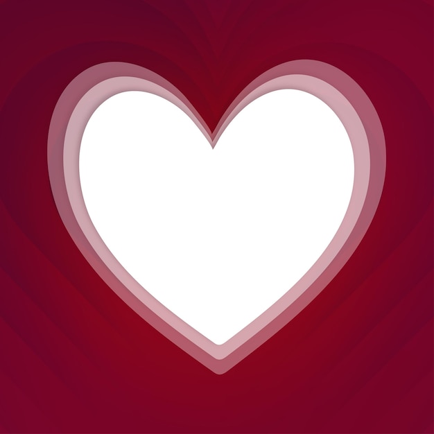 Happy Dia Dos Namorados Maroon White Heart Background Social Media Design Banner Бесплатные векторы