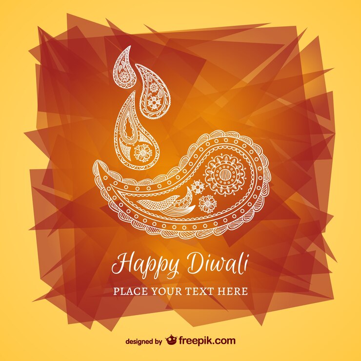Free Vector happy diwali abstract card