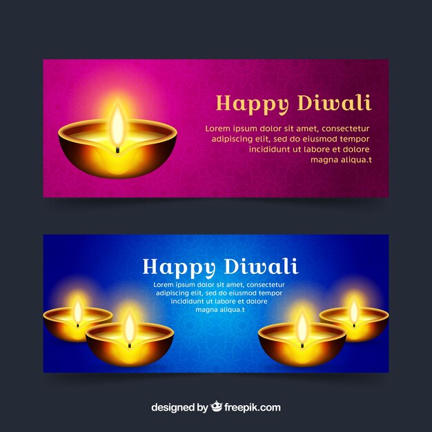 Bandiere diwali felici