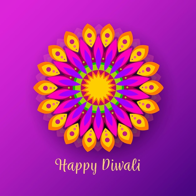 Free vector happy diwali concept in flat design