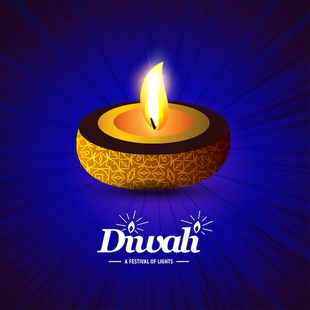 Free vector happy diwali creative design