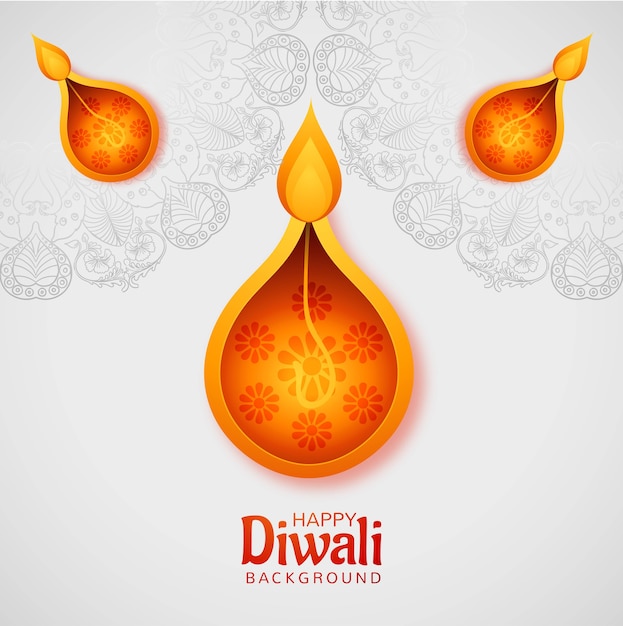 Happy diwali festival card background