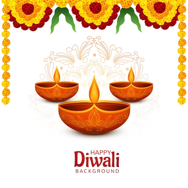 Happy diwali festival card background