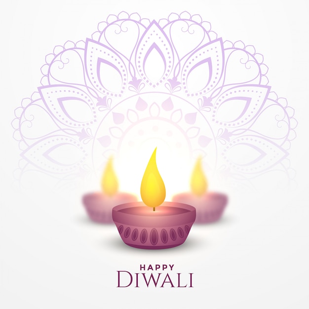 Free vector happy diwali festival card