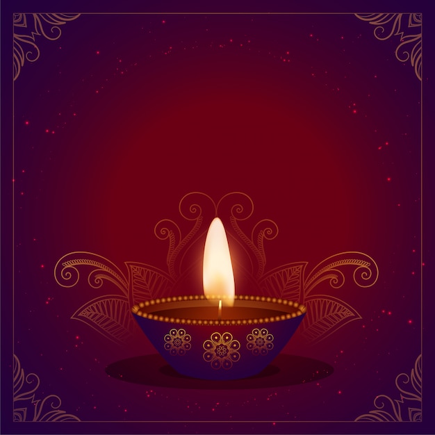 Free vector happy diwali festival card