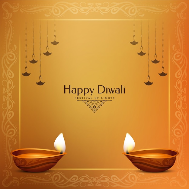 Free vector happy diwali festival classic background