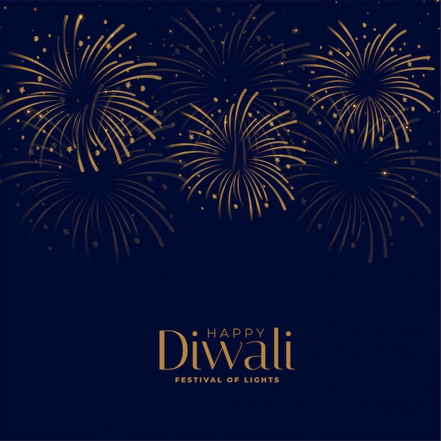 Happy diwali festival firework celebration
