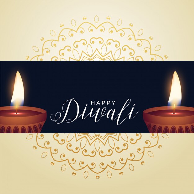 Happy diwali festival greeting background