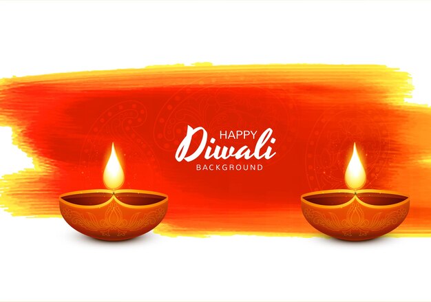 Happy diwali festival greeting card celebration background