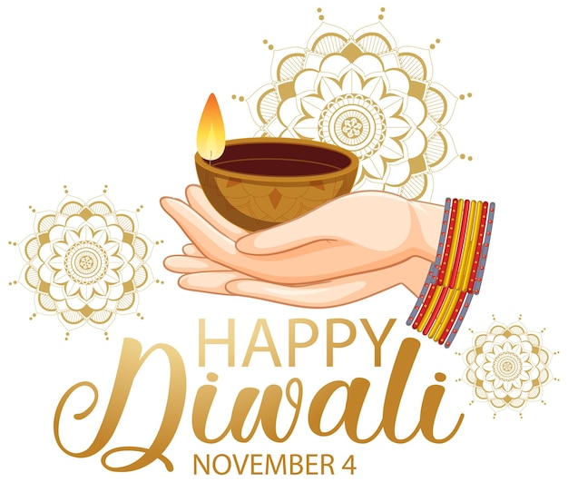 Free vector happy diwali festival of lights