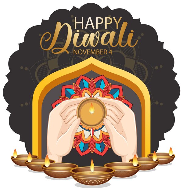 Happy diwali festival di luci