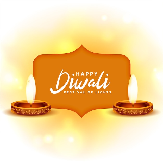 Happy diwali festival wishes background design