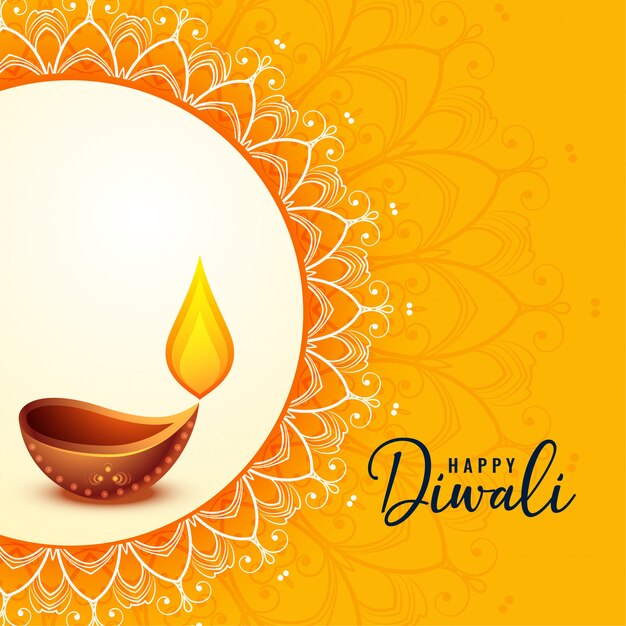 Happy diwali greeting banner beautiful design