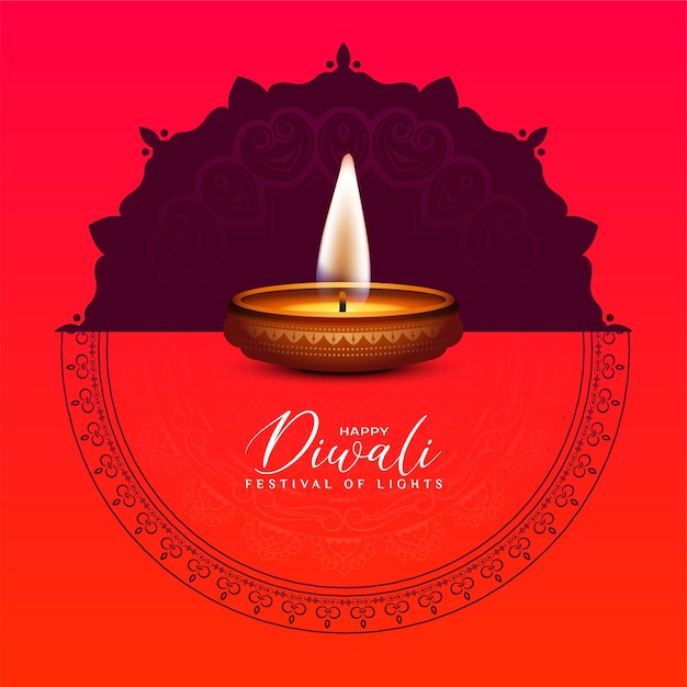 Felice diwali hindu festival tradizionale celebrazione sfondo decorativo design