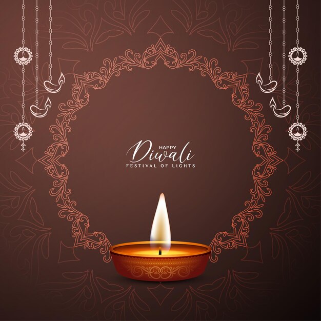 Happy Diwali Indian festival celebration classic elegant background