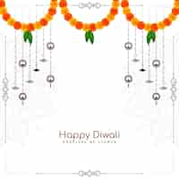 Free vector happy diwali indian festival celebration elegant background vector