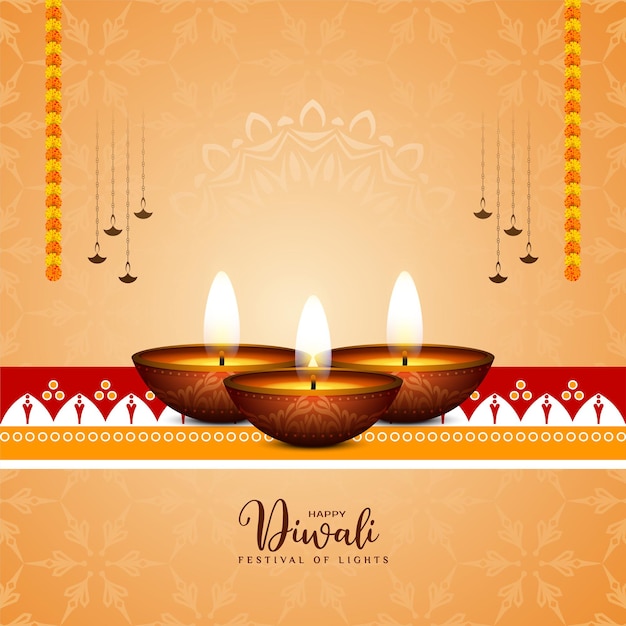 Happy diwali indian religious festival background design