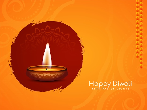 Happy Diwali Indian religious festival celebration background design