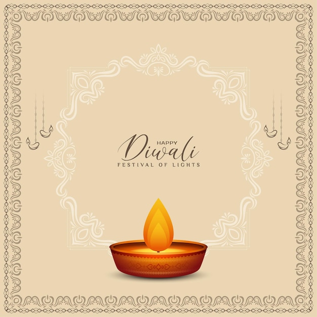 Happy Diwali religious hindu festival celebration background design